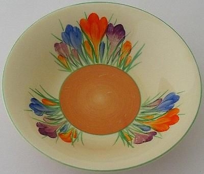 Beautiful Clarice Cliff Autumn Crocus Pattern Bowl - Art Deco
