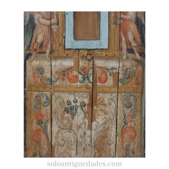 Antique Old style wooden door Catalan