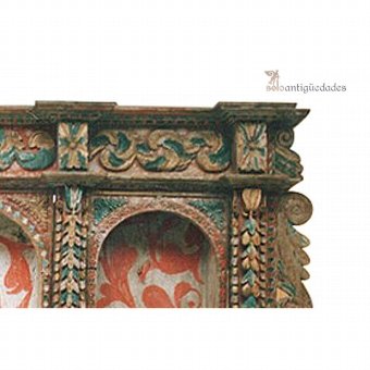 Antique Renaissance polychrome altarpiece