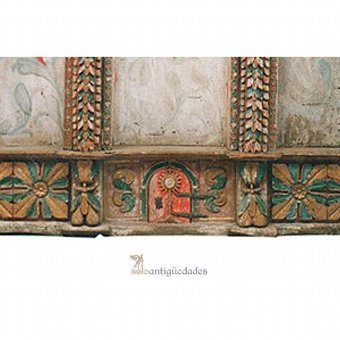 Antique Renaissance polychrome altarpiece