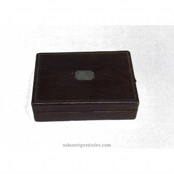 Antique Old wooden box ebonised