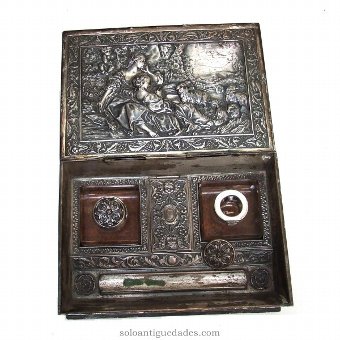 Antique Metal Box Desk