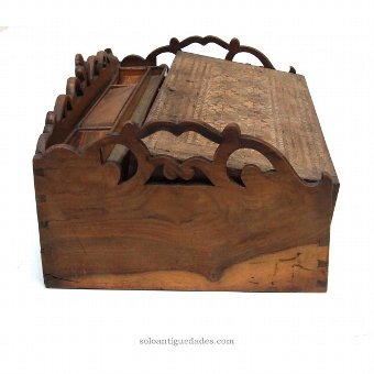 Antique Box decorated wooden desk