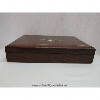 Antique Root Box rosewood sewing