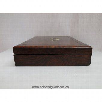 Antique Root Box rosewood sewing