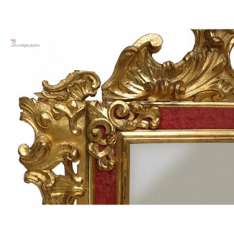 Antique Majestic Louis XV gilt mirror (18th century)