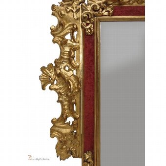 Antique Majestic Louis XV gilt mirror (18th century)