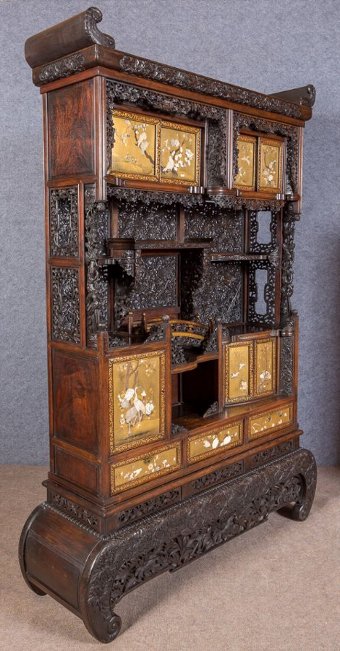Antique Meiji period Shodana Cabinet