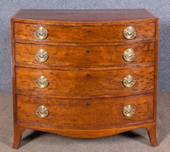 George III Bow Fronted Chest of Drawers