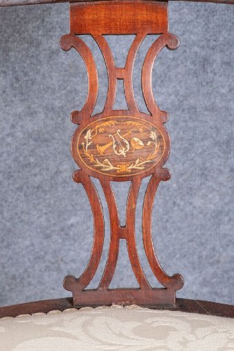 Antique Good Inlaid Corner Chair