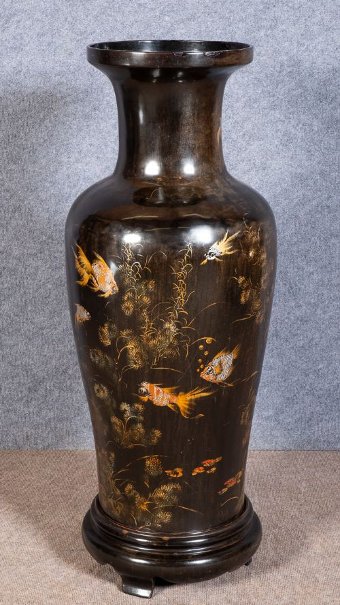 Very Large Oriental Floor Standing Papier Mache