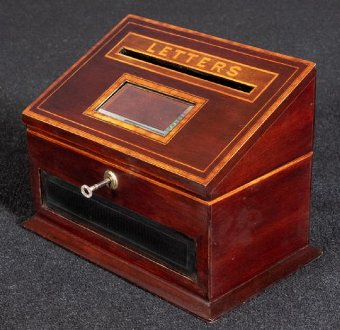 Antique Edwardian Inlaid Letter Box