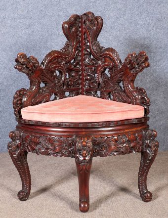Unusual Oriental Corner Chair