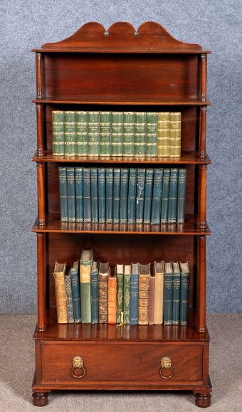 Antique Mahogany Open Bookcase