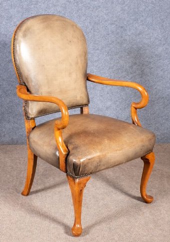 George I Style Leather Desk Chair