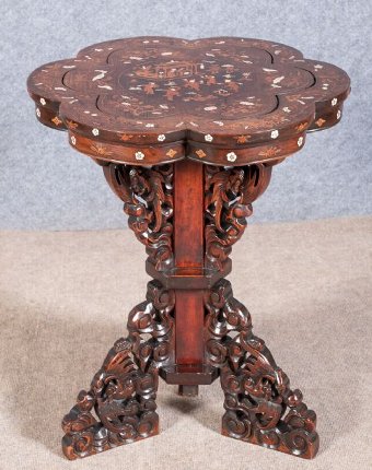 Good Chinese Hardwood and Inlaid Table