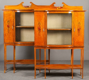 A pair of Satinwood display cabinets