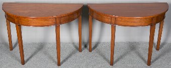 Pair George III Mahogany Console Tables