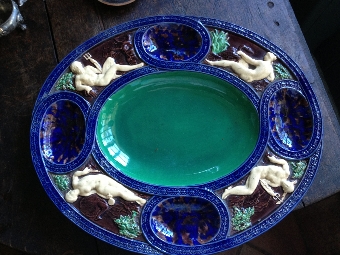Minton, large majolica dish