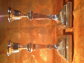 Solid Silver Antique Candle sticks.