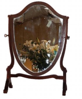 Edwardian mahogany dressing mirror