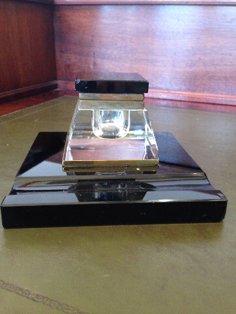 Art Deco Inkwell and Stand