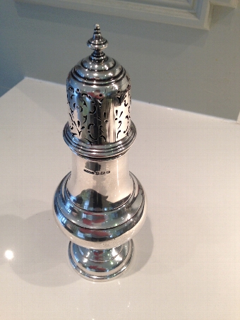 Antique Sterling Silver Sugar Caster in the Georgian Style