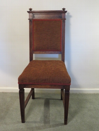 Antique Pair of c19th Italian Walnut Side Chairs