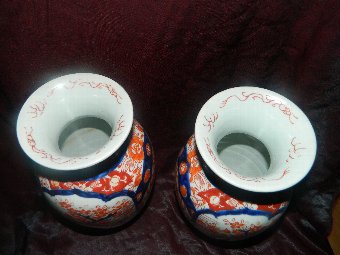 Antique Pair of 19th century Imari vases