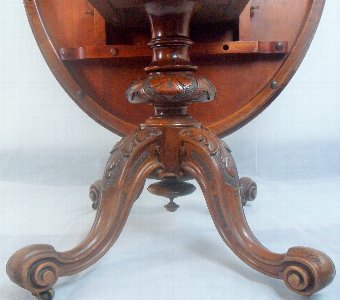 Victorian burr walnut loo , breakfast table