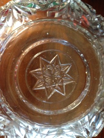 Antique large cut glass bowl
