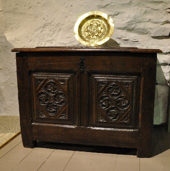 NORMAN CARVED OAK CHEST