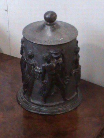 Pewter tobacco container