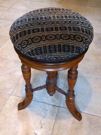 walnut revolving stool