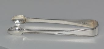 Antique Georgian Sterling Silver Sugar tongs, c1803 - Stephen Adams, London