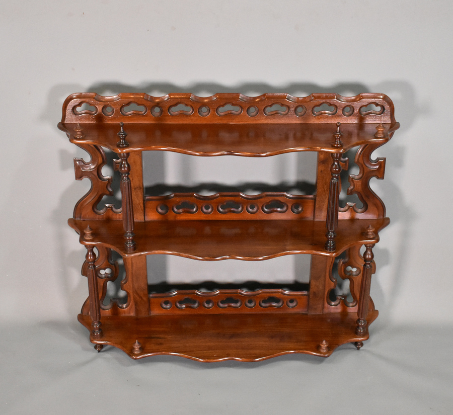 Antique Antique French Wall Hanging Shelves in Mahogany 19th Century