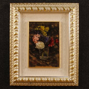 Italian still life painting signed G. Golfieri and dated 1943
