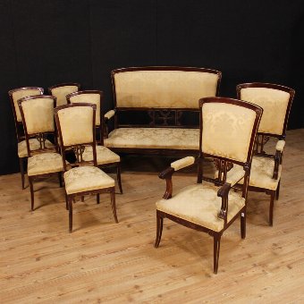 Antique Set of 5 Spanish chairs in Modernist style