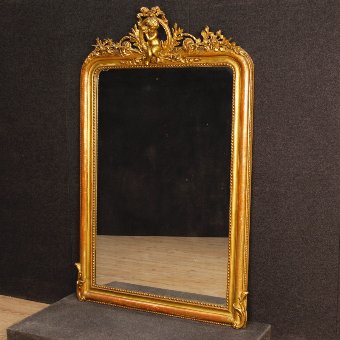 Antique French golden mirror from 19th century
