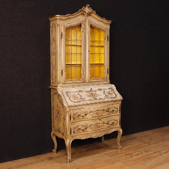 French trumeau in lacquered and painted wood