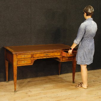 Antique French writing desk in wood in Louis XVI style