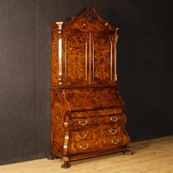 Dutch inlaid trumeau with floral decorations