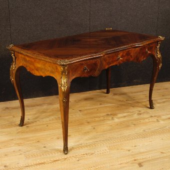 French inlaid writing desk in Louis XV style
