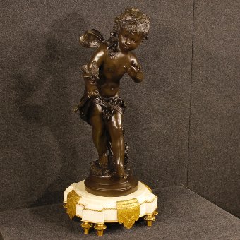 French bronze sculpture depicting Le message by Auguste Moreau