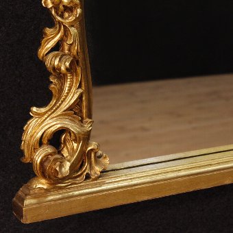 Antique Italian mirror in golden wood