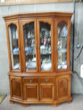 Massive modern pine display cabinet