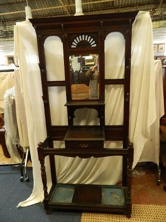 impressive large victorian mahogany hall stand