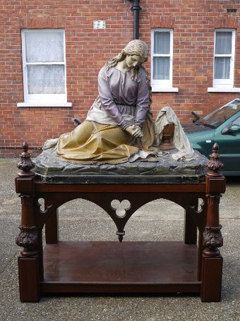 Large c 19th German Religious Ecclesiastical figure of Mary Magdalene