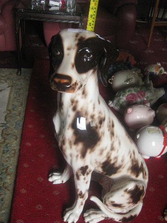 Antique 3 x Large Italian ceramic Dalmatian dog