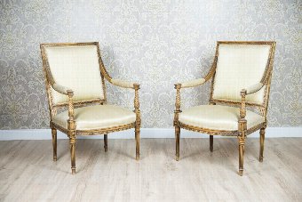 Two Antique Armchairs in the Louis XVI Style